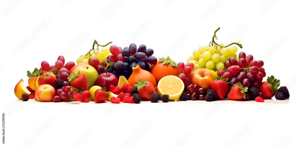 A variety of fresh vegetables on a white background, healthy products from the garden, a grocery basket generated AI A variety of fresh vegetables on a white background, healthy products from the garden, a grocery basket generated AI