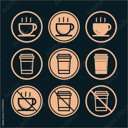 flat design cafe signage