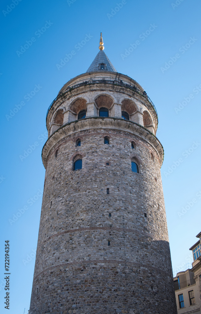 Close-up Galata tower