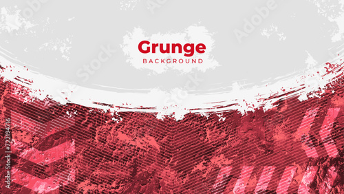 Abstract Red Lines with Grunge Texture Background