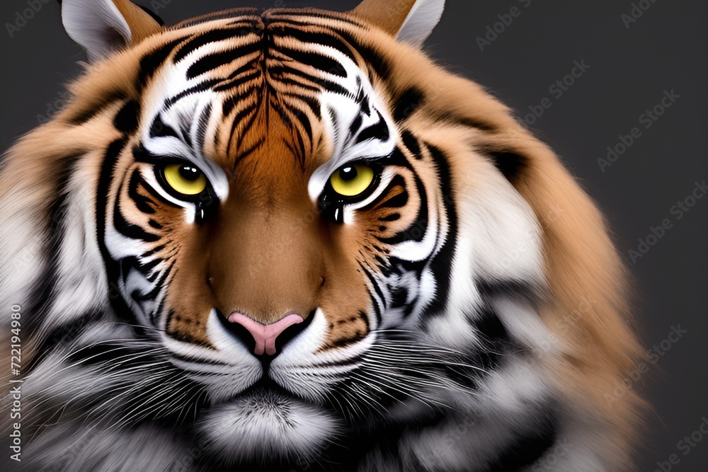 Naklejka premium portrait of a tiger. generative ai