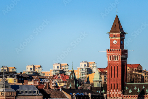Majestic Clock Tower Overlooking the Bustling Cityscape
