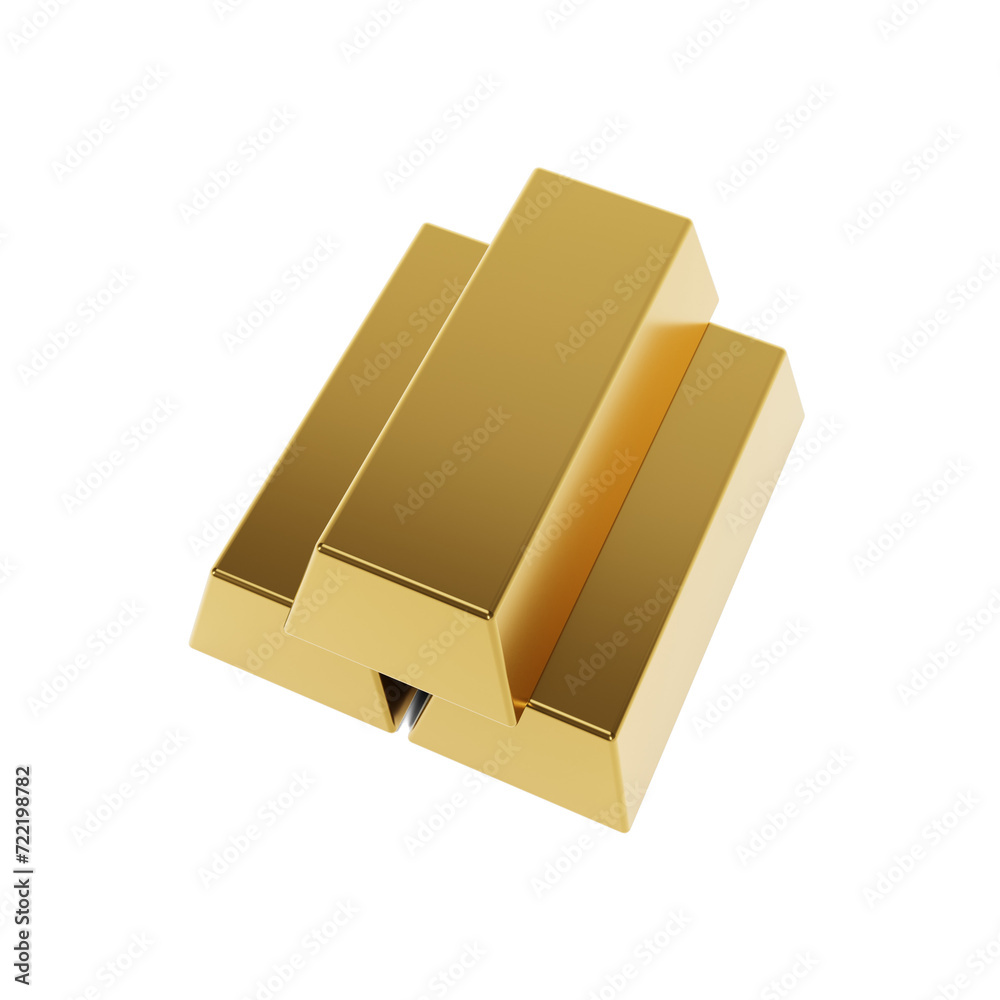 Gold Bars Isolated Transparent Background Gold Bars Isolated Transparent Background