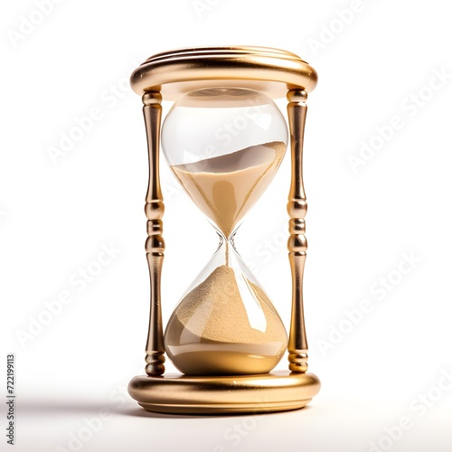 Vintage Hourglass Timer with Sand, Illustrating the Concept of Time Measurement and Countdown in Business History