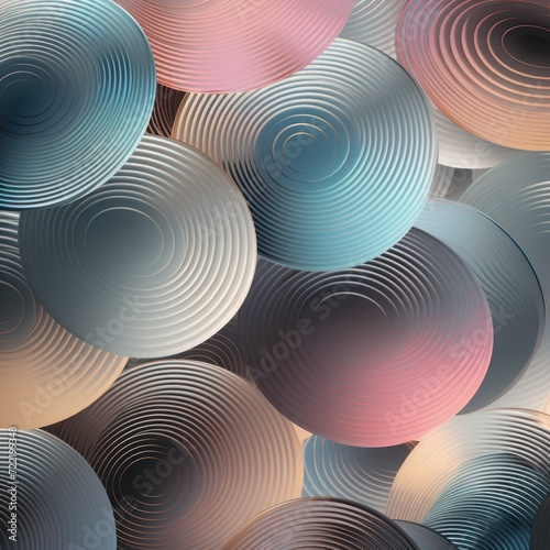 Silver gradient colorful geometric abstract circles and waves pattern background 