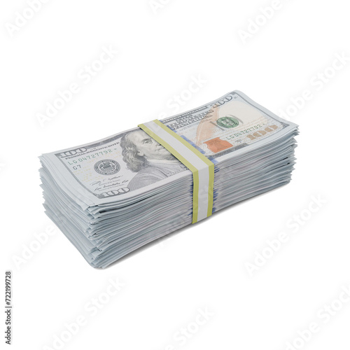 Stack of Dollars Isolated