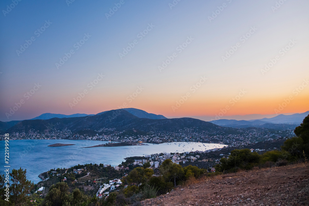 Landscape wonderful  view of Porto Rafti ,Athens Greece 