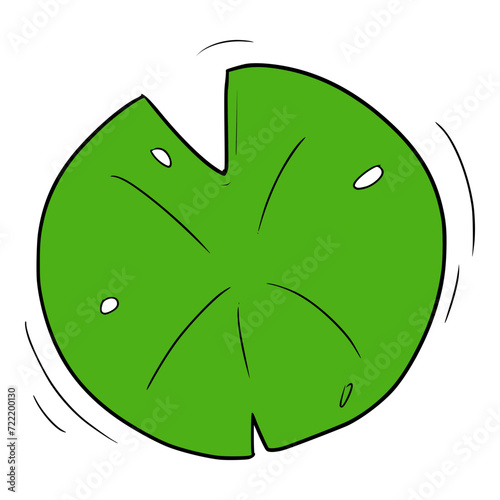 Quadro em tela green lilypad illustration isolated vector