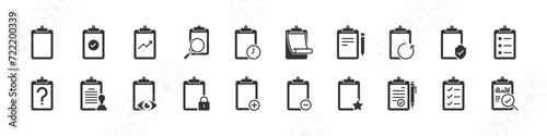 set of clipboard icons, business, checlist