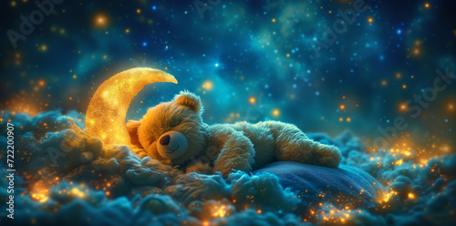 Sleeping Teddy Bear photo