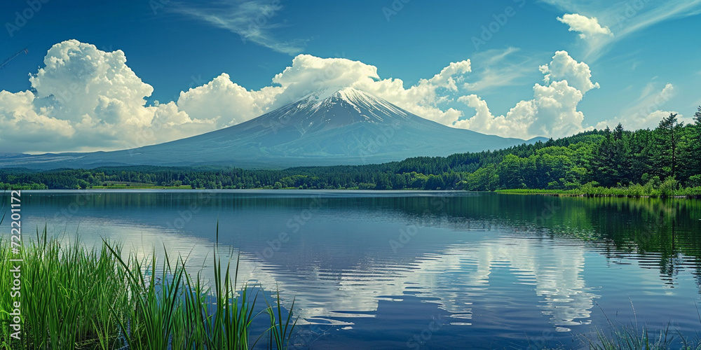 The beautiful scenery of Mount Fuji