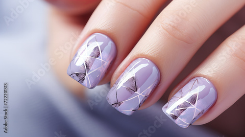 A Close-Up of Fashionable Fingernails