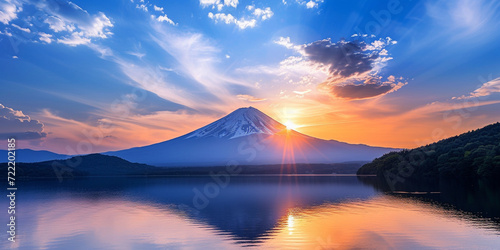 The beautiful scenery of Mount Fuji