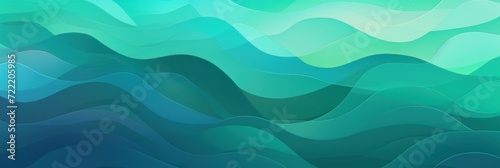 Teal gradient colorful geometric abstract circles and waves pattern background