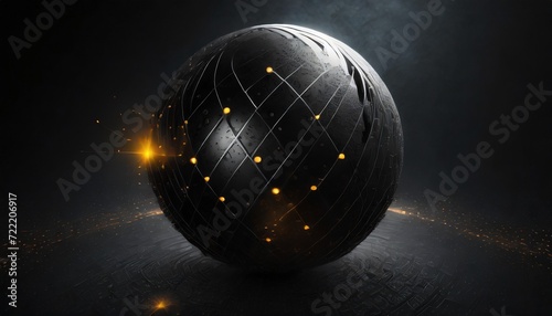 abstract black sphere 