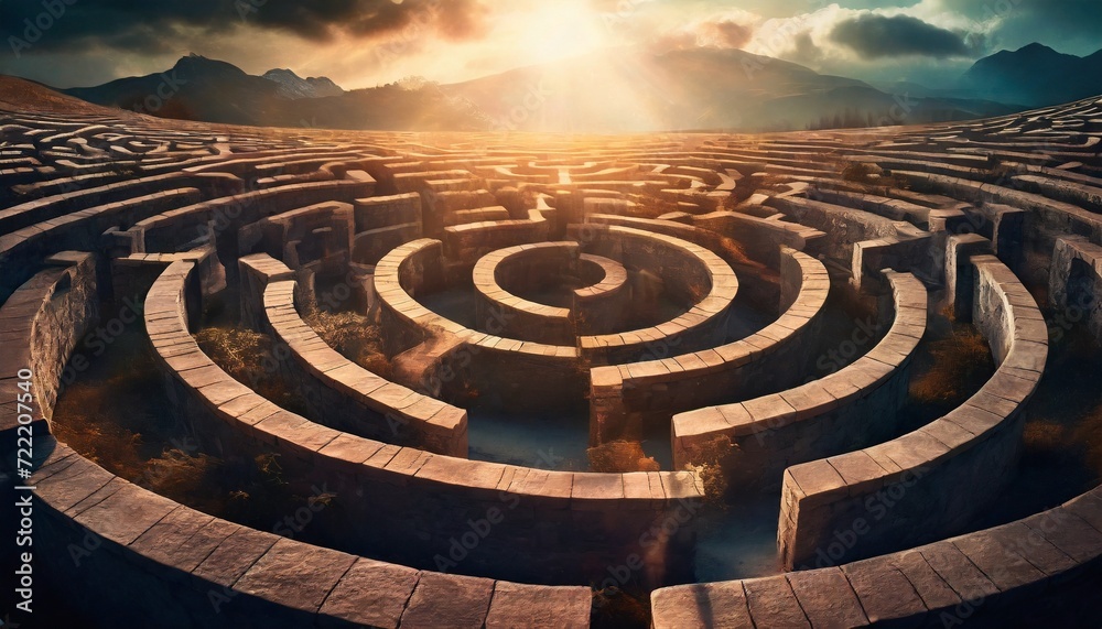 abstract illustrated labyrinth abstract illustrated labyrinth