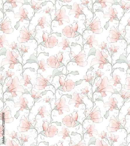seamless floral pattern flower art design illustration