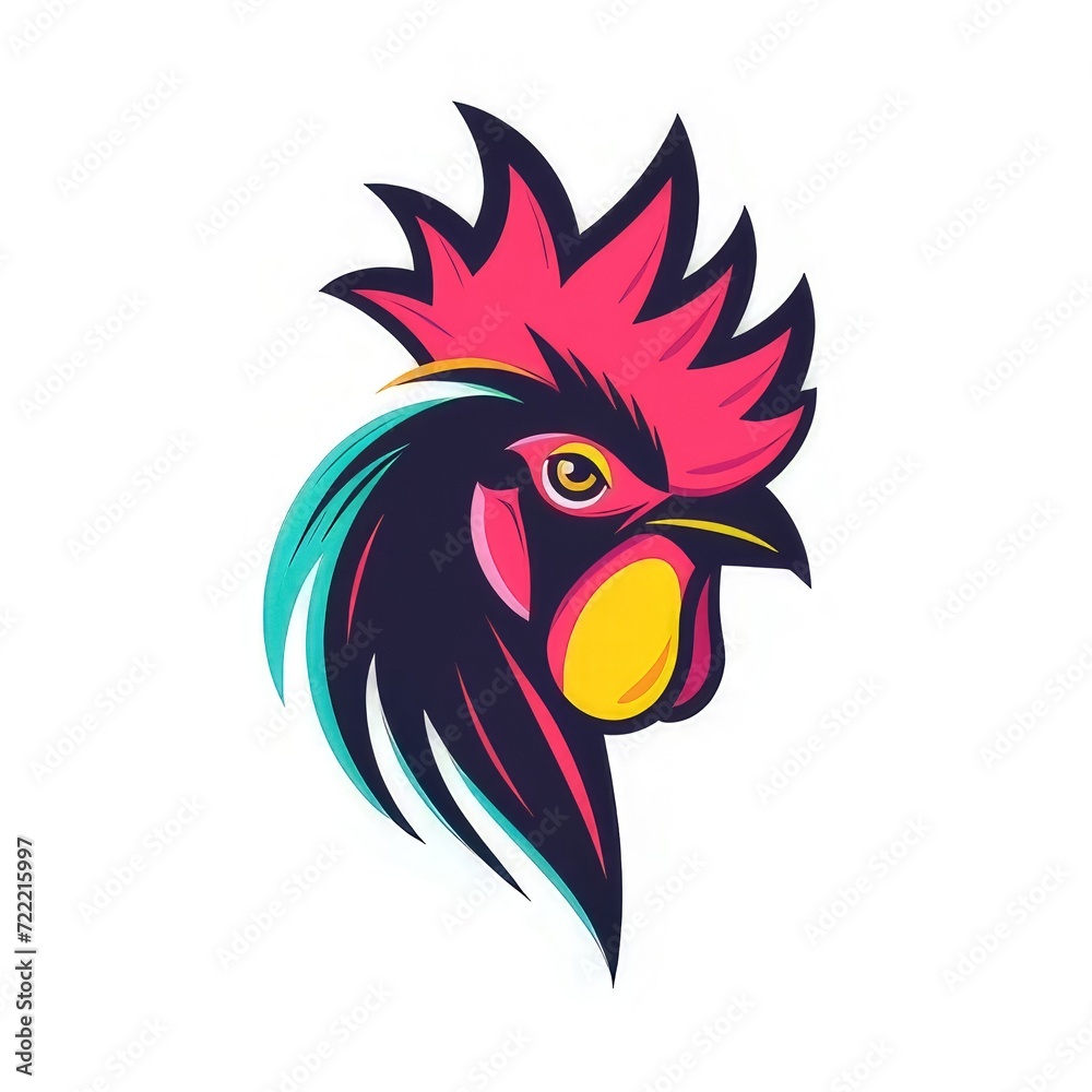 wild chicken head logo minimalistic vector style wild chicken head logo minimalistic vector style