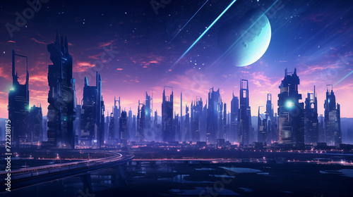 A futuristic Landscape in the Year 2050