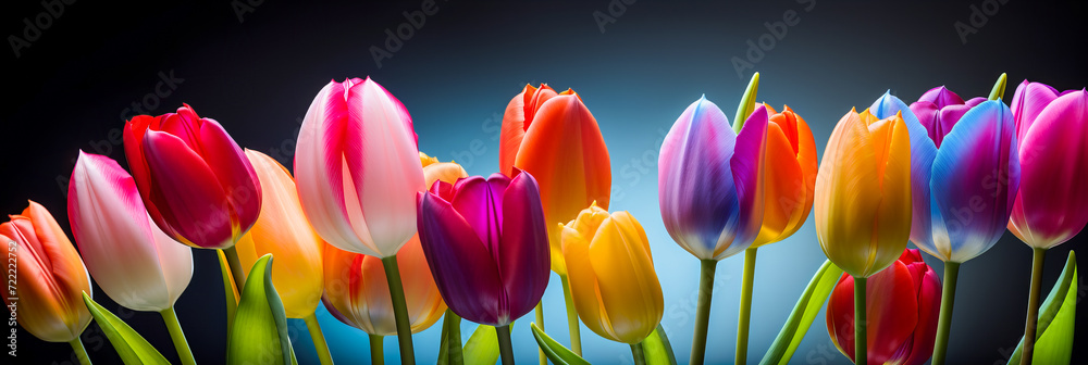 Vibrant Tulip Blossoms. Fresh Blooms Vibrant Tulip Blossoms. Fresh Blooms