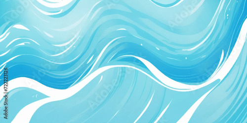 Seamless wave water ocean soft blue curve line background. Water  ocean wave white and soft blue aqua, teal texture. Vector sea, wave, water background.