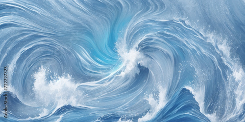 Sea water ocean wave vector background. Blue water ocean sea wave seamless background.