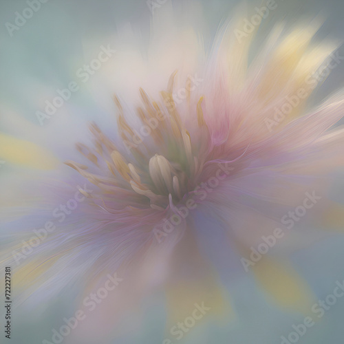 Pastel flower paintings in the impressionist style. 