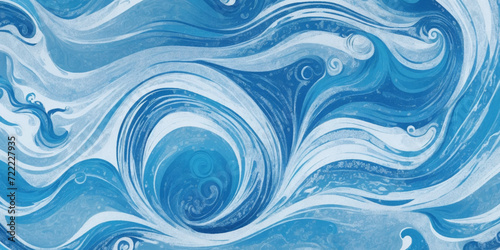 Seamless wave water ocean soft blue curve line background. Vector sea, wave, water background.