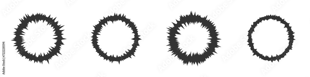 Fototapeta premium Burst icon set. Vector illustration