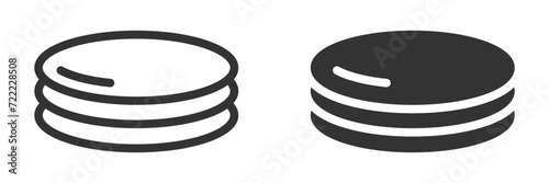 Macaroon icon isolated on a white background. Vector illustration