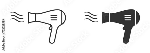 Hair dryer icon. Vector illustration