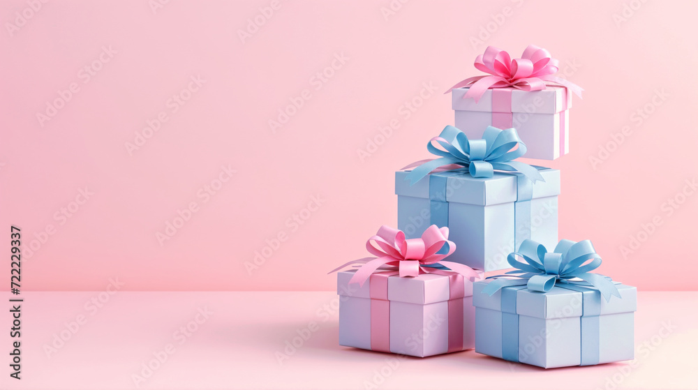 Fototapeta premium background with gift boxes in gift packages