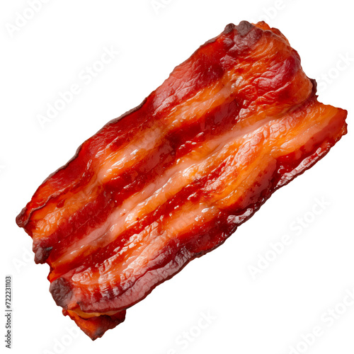 Grilled bacon on a transparent background photo