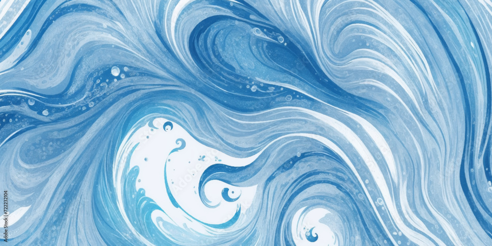 Abstract art teal soft blue sea water ocean wavy background. Water  ocean wave white and soft blue aqua, teal texture.