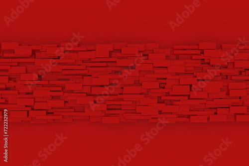 3d geometric  Backgrounds - Red & White 