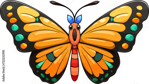 monarch butterfly isolated on white background