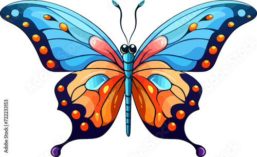 monarch butterfly isolated on white background