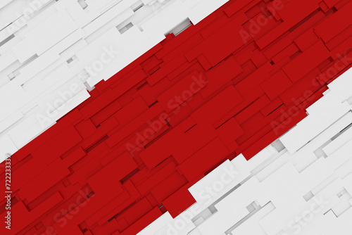 3d geometric  Backgrounds - Red & White 