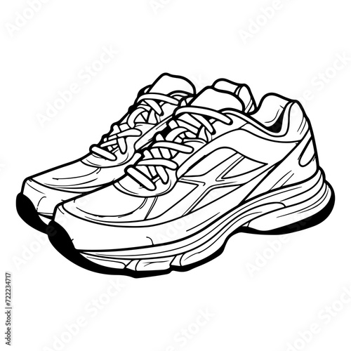 sneakers icon illustration, sneakers silhouette logo svg vector