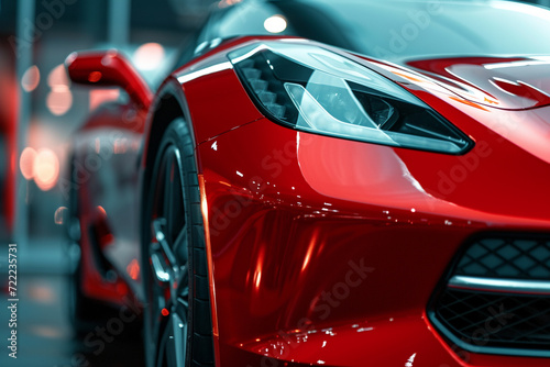 red sports car close up © Bora
