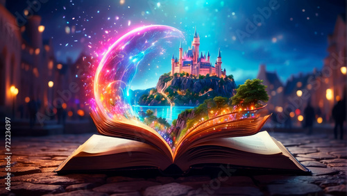 The Enchanted Book: Where Stories Blossom. photo