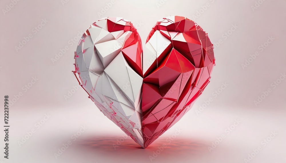 red abstract heart suitable as valentines day background 