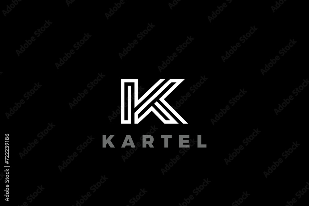 Letter K Logo Monogram Loop Infinite Style vector template. Finance Luxury Corporate Logotype concept. Letter K Logo Monogram Loop Infinite Style vector template. Finance Luxury Corporate Logotype concept.