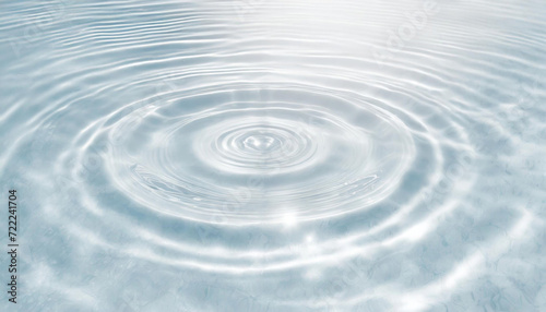 Panoramic water background with a texture of aqua surface  rings  and ripples in a serene environment.