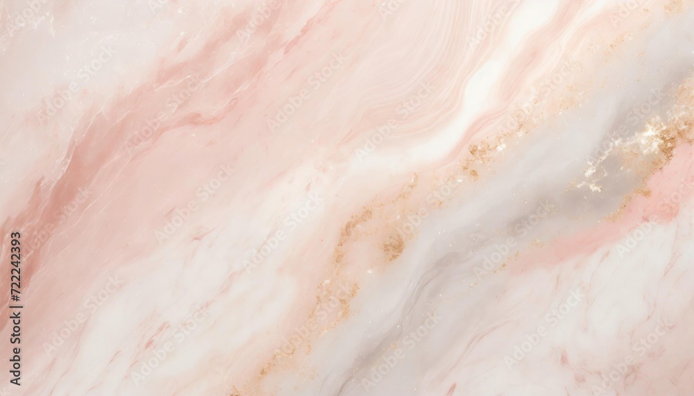 Elegant abstract gradient background of cream marble with pastel pink and gold veins.