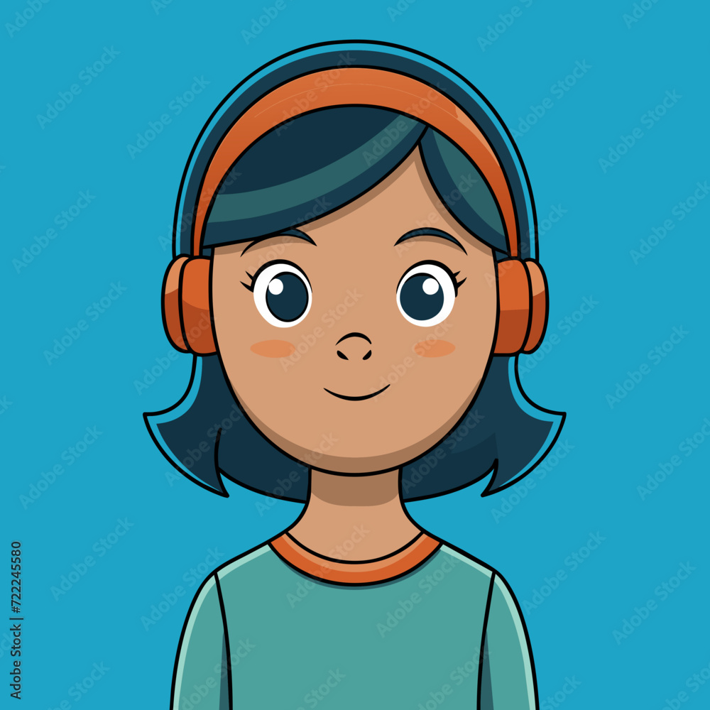 girl wearing headphone girl wearing headphone