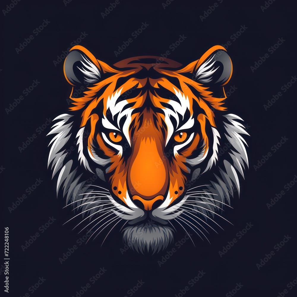 tiger and lion logo,unique character design, graphic art, handcrafted beauty, abstract cats