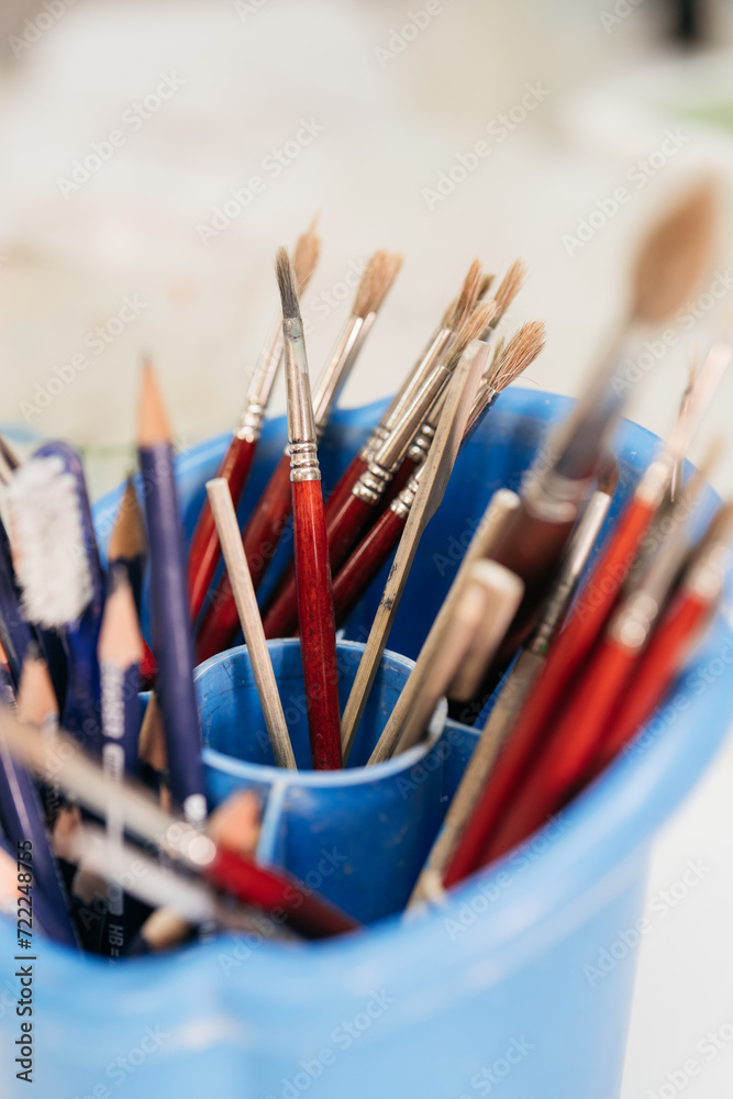 brushes and paints brushes and paints