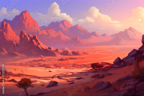 Mountain landscape illustra...