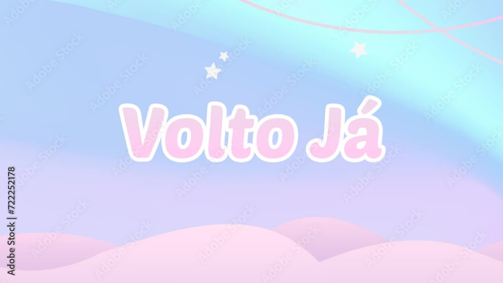 Stream Overlay Pastel. Volto Já. Animação em Loop. Sobreposição animada para transmissões ao vivo. Vídeo em loop com tons pastel para manter uma estética suave e agradável durante as breves ausências 